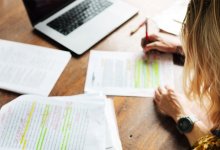 Teacher grading papers