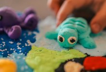 Sea animals made from clay
