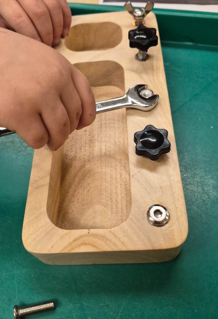A photo example of the woodworking activity.