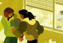 painting of students in various buddy configurations