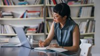 Woman working at desk