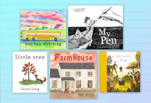 Book cover collage featuring picture books to inspire student writing