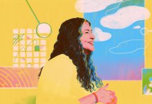 illustrated portrait of happiness expert professor Laurie Santos