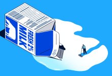 illustration depicting teacher cleaning up spilled milk carton