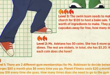 image of students ascending staircase of increasingly more difficult math problems