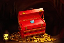 illustration of a toolbox treasure chest containing one precious app