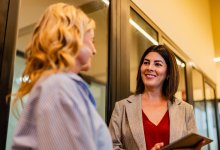 Two administrators talking