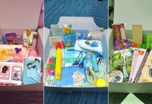 A collage of three different litbox examples