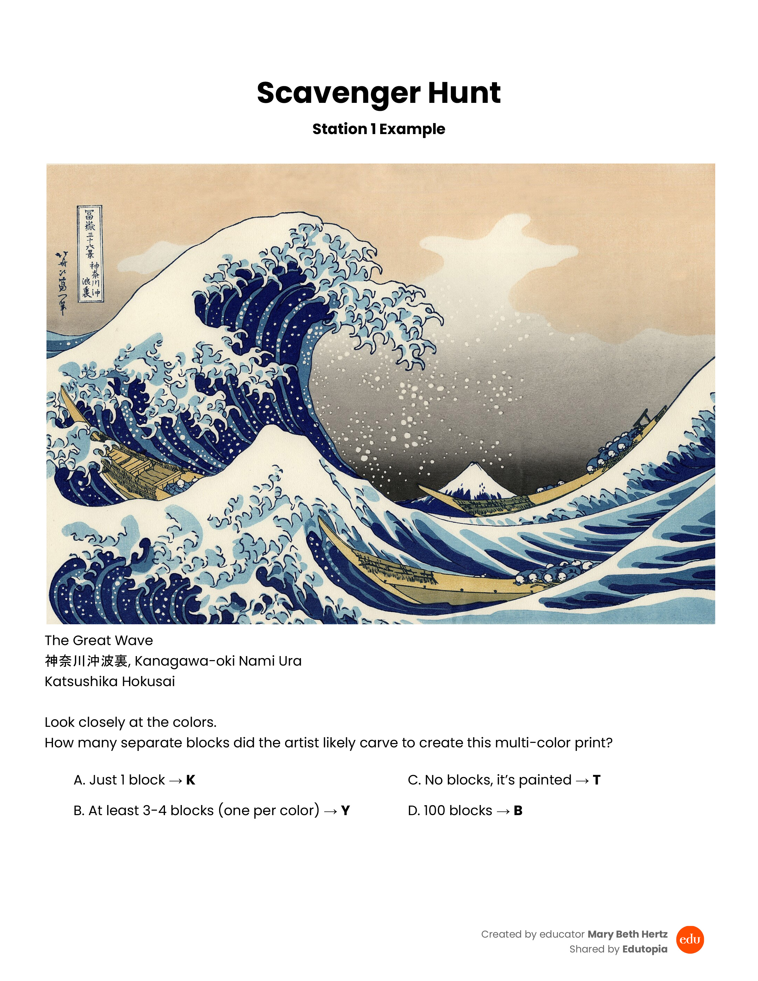 download preview for the Scavenger Hunt worksheet