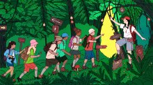 teacher leading students away from distractions and giving clear directions
