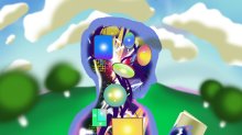 Illustration of a child's profile with their silhouette filled with abstract shapes and colors.