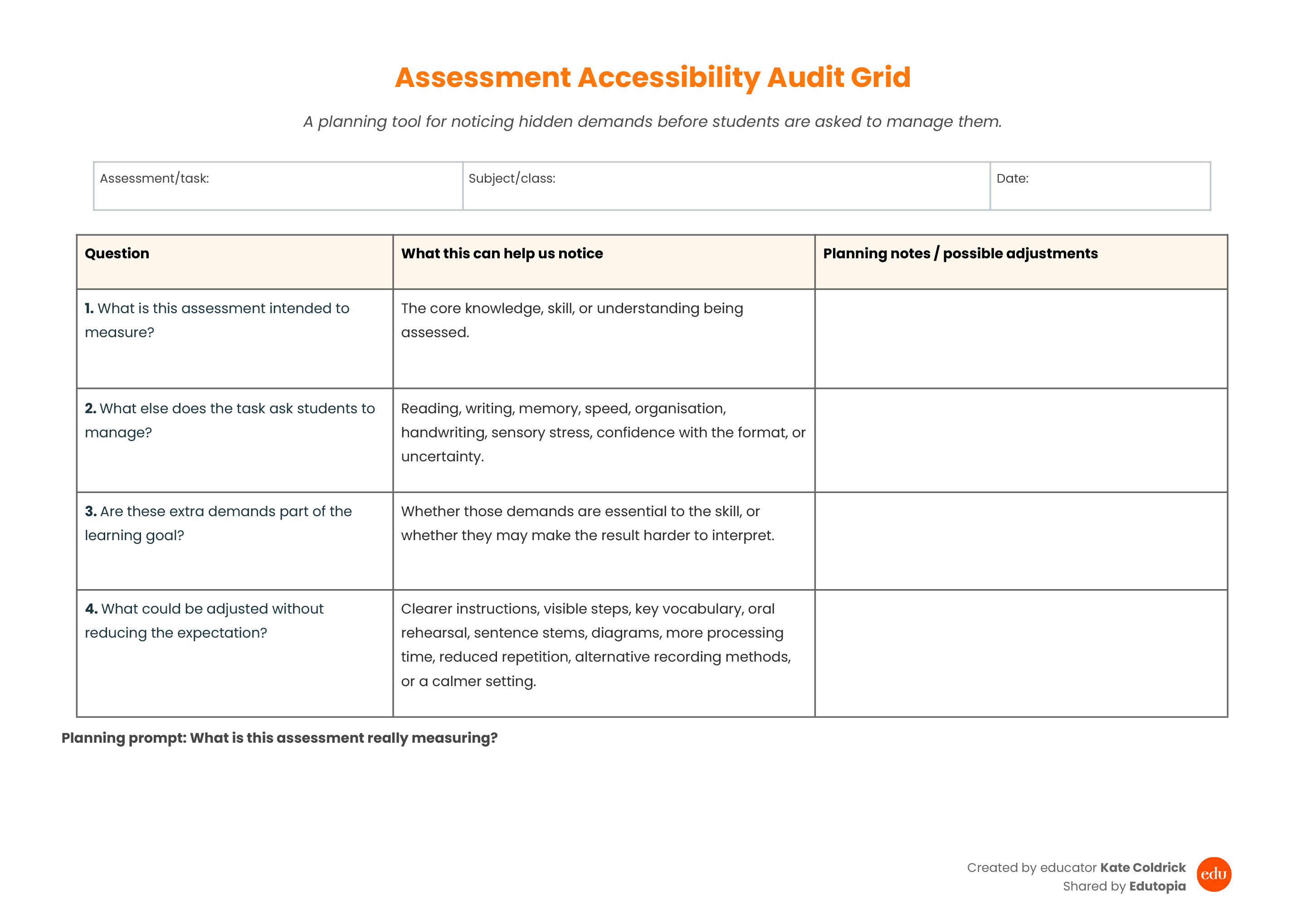 Accessibility audit