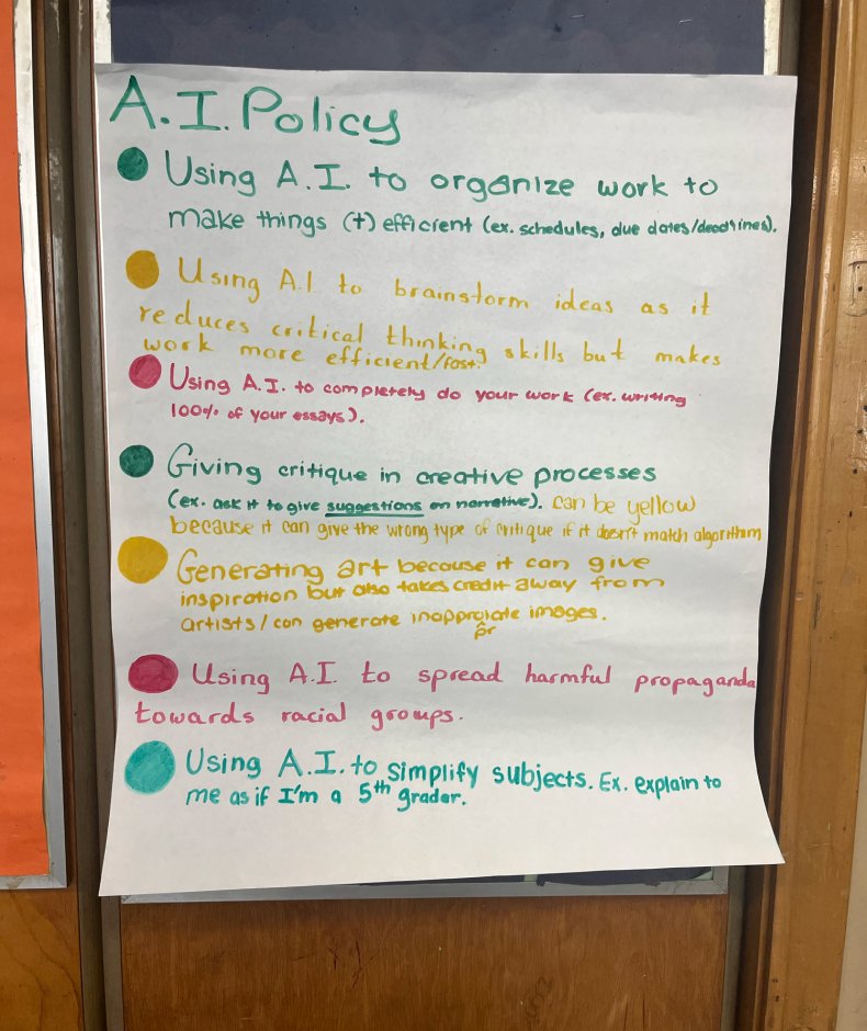 AI policy poster by students