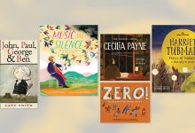 Collage of picture book covers for middle school students