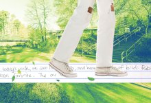Collage illustration of a teenager walking along a path made from lined notebook paper with their handwritten reflection.